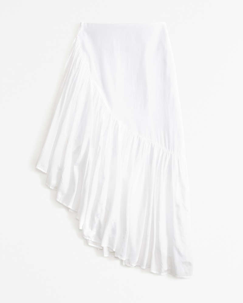 Pleated long ruffle skirt best sale