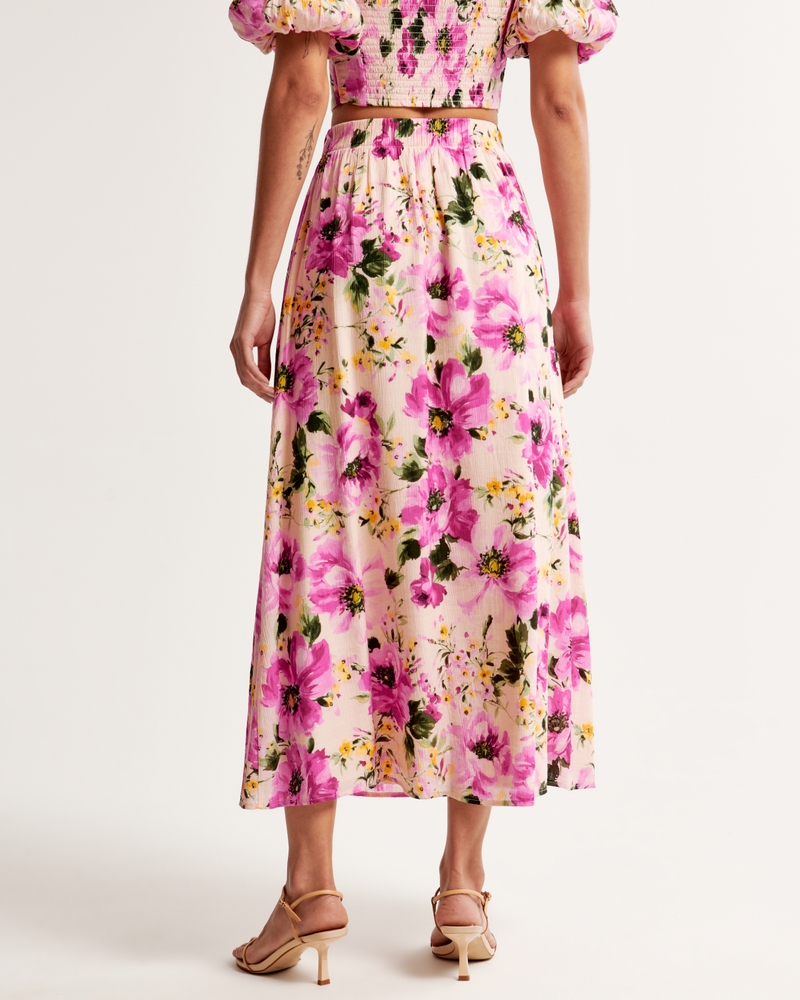 Crinkle Flowy Maxi Skirt