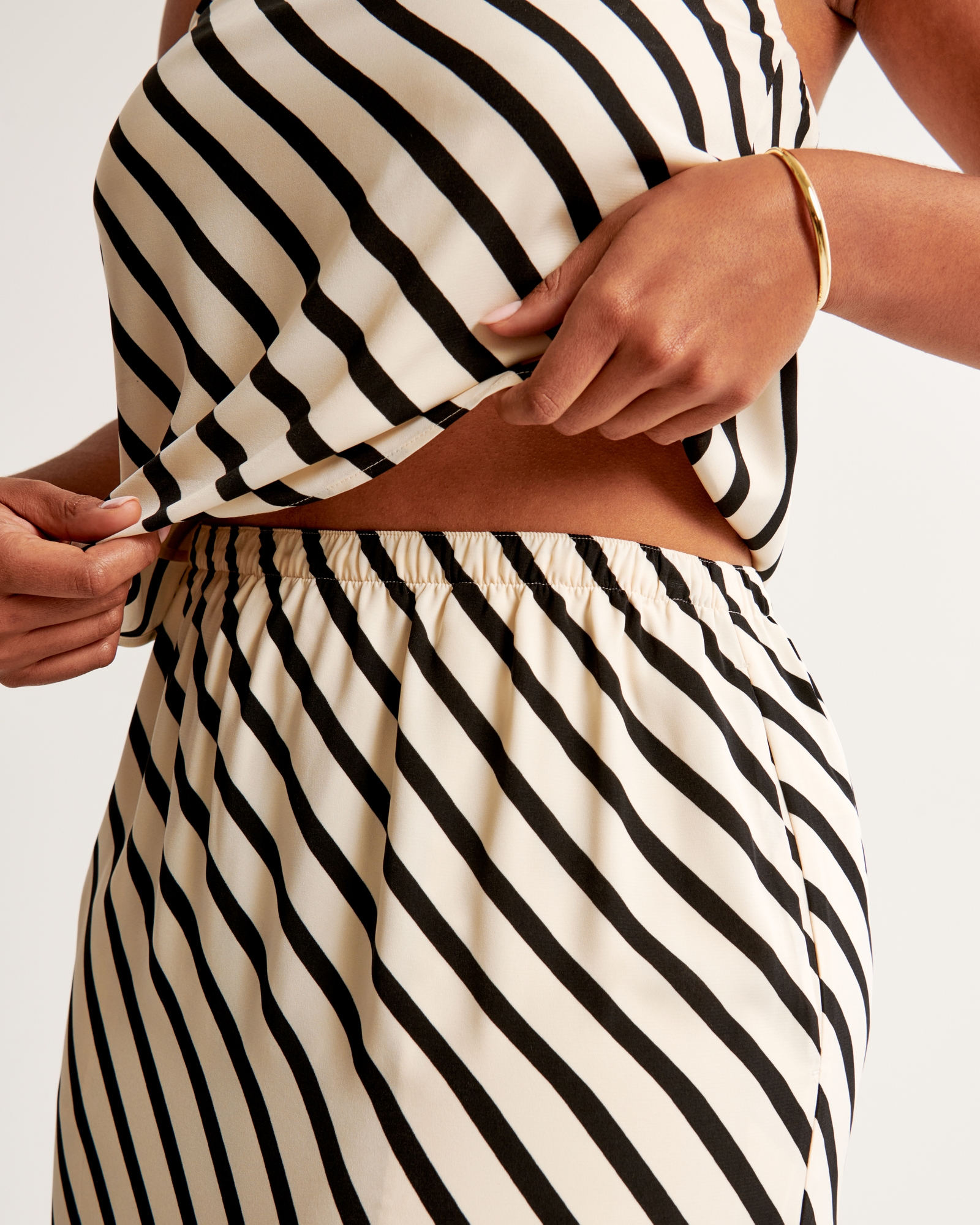 Faux Silk Maxi Skirt