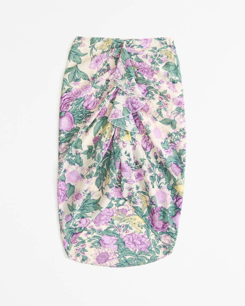 Purple ruched skirt sale