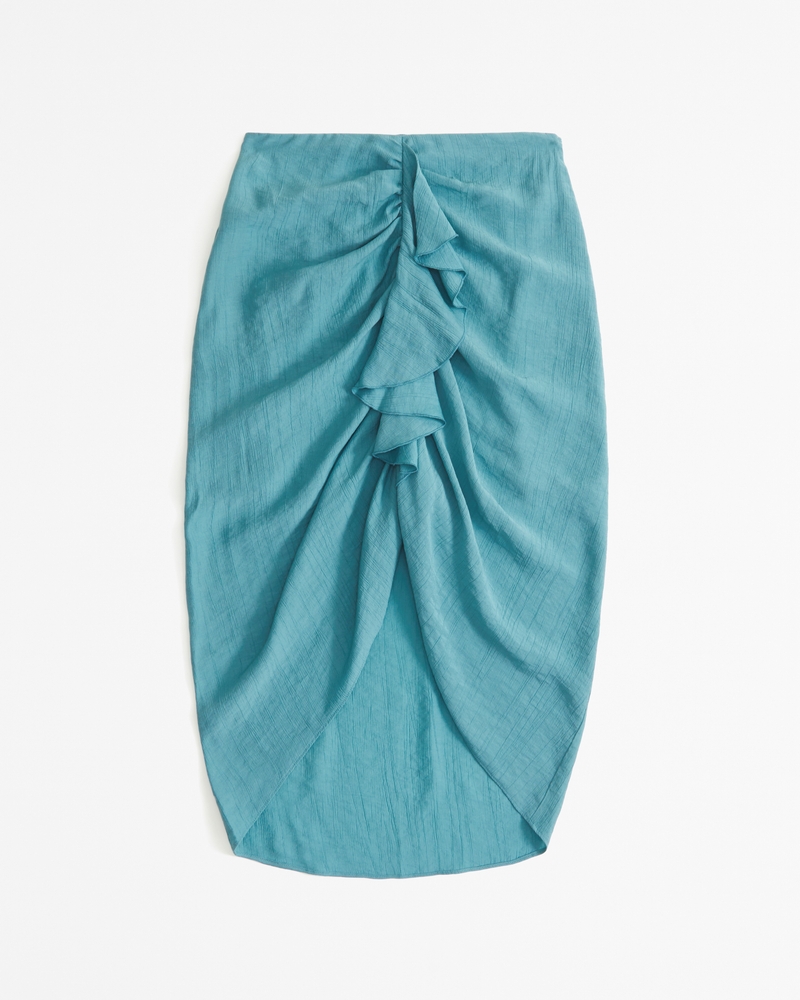 Women's Ruched Flowy Midi Skirt, Women's New Arrivals