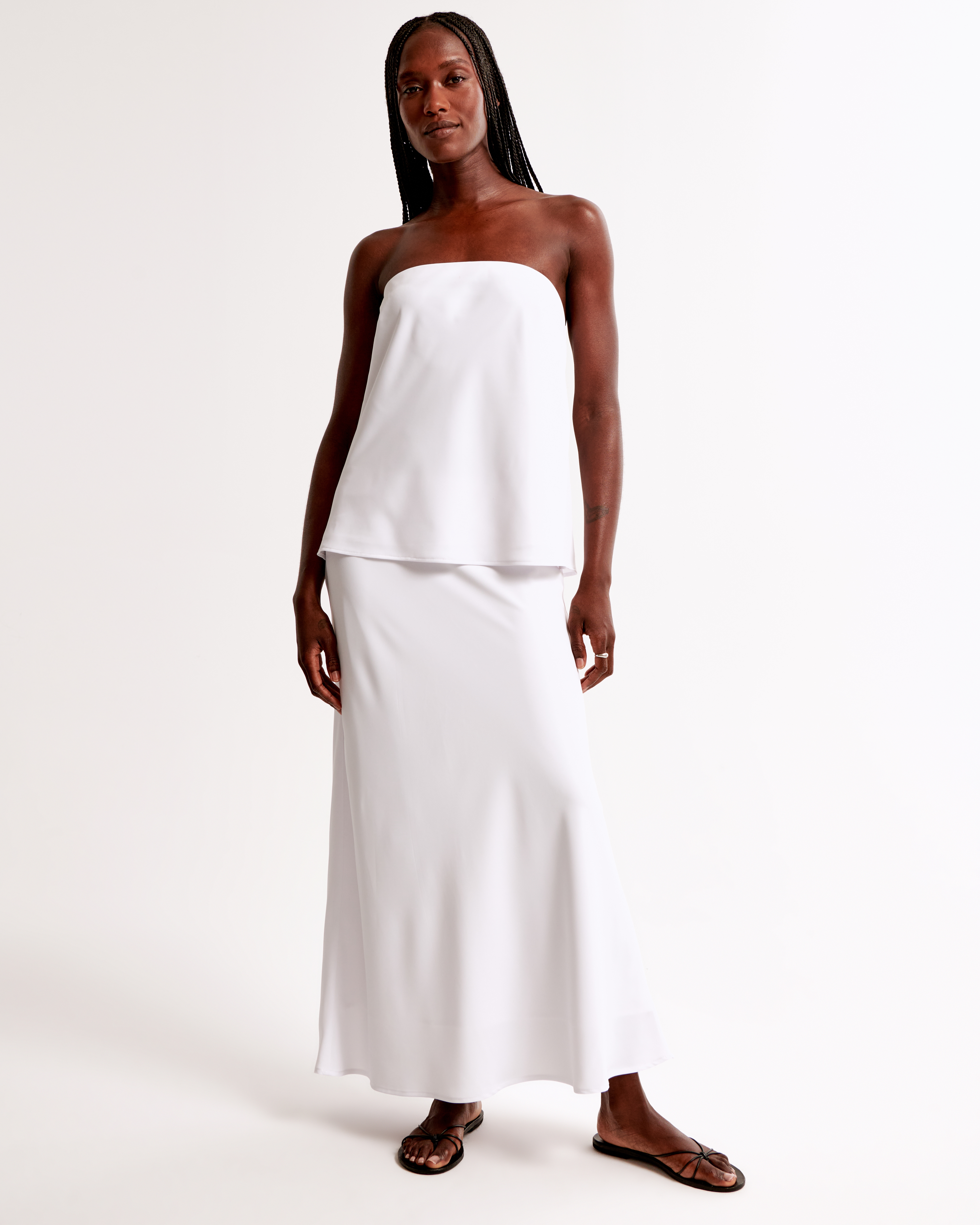 mid length satin skirts tall