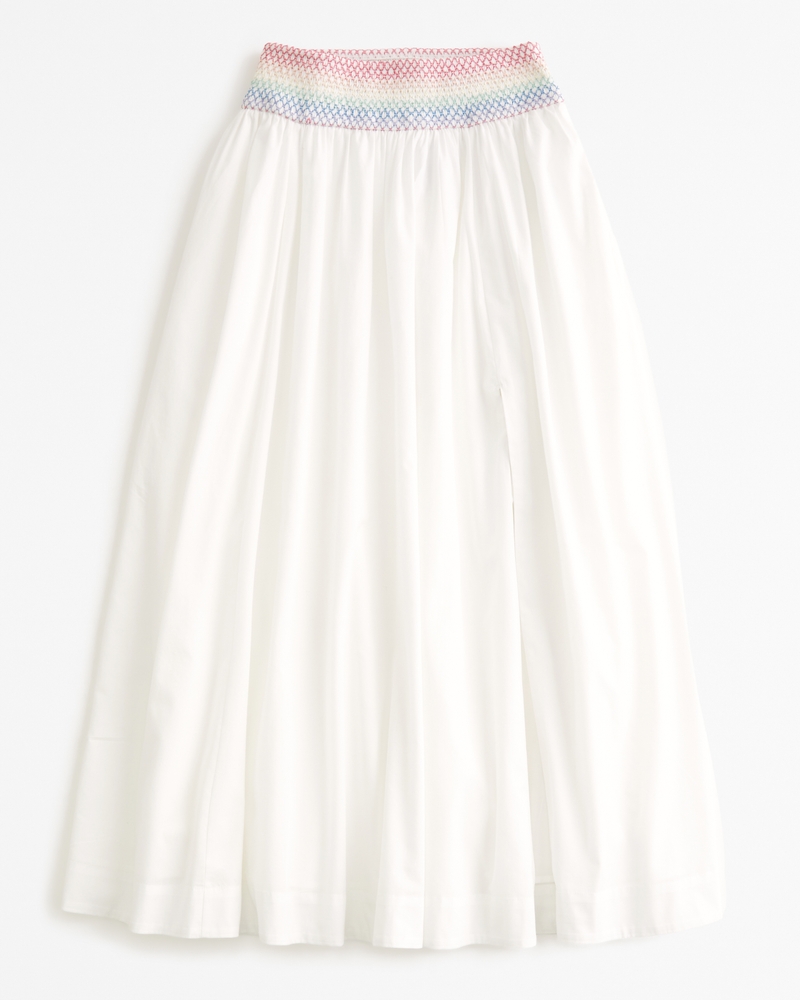 Women's Pride Smocked High-Slit Maxi Skirt | Women's Women's Pride Smocked High-Slit Maxi Skirt | Women's