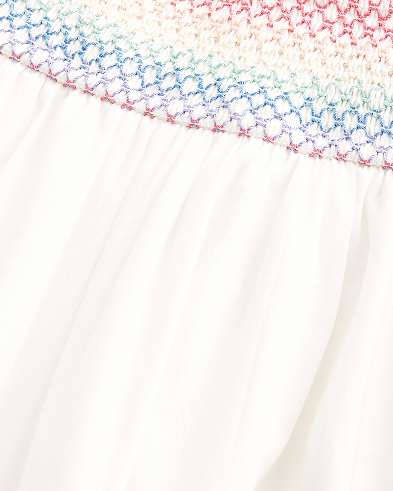 Pride Smocked High-Slit Maxi Skirt