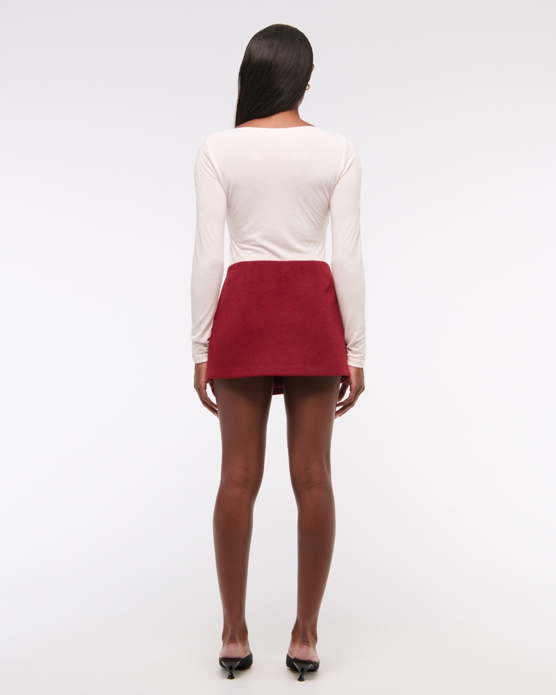 Mid Rise Wrap Skort