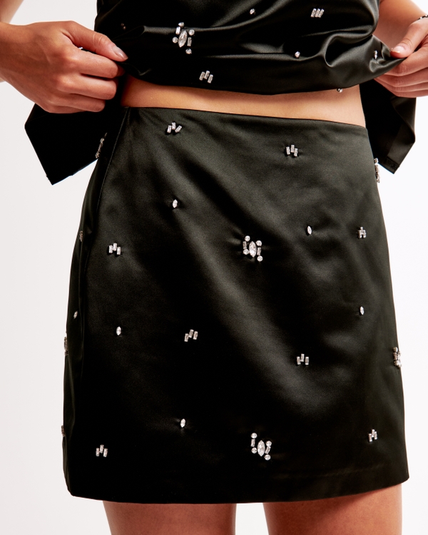 Women's The A&F Scarlett Satin Mini Skort | Women's Clearance