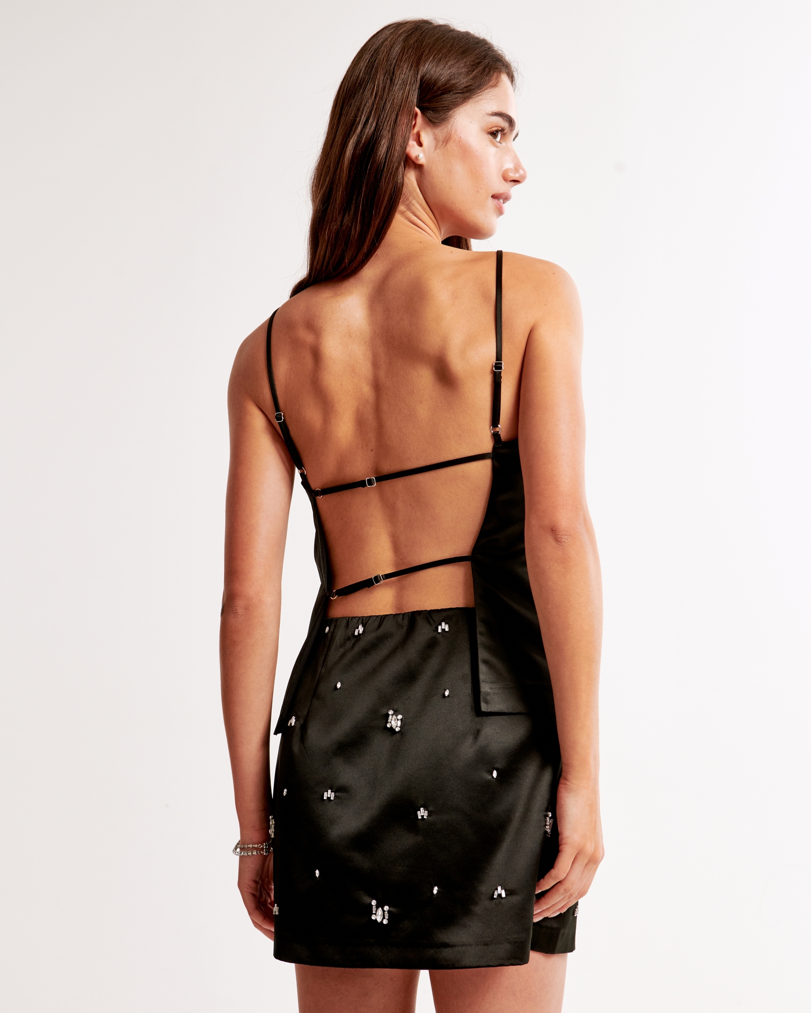 The A&F Scarlett Satin Mini Skort