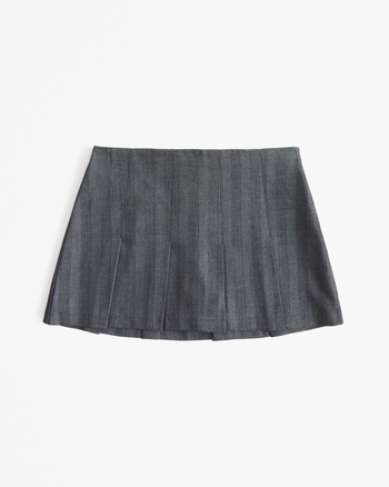 Mid Rise Pleated Mini Skort
