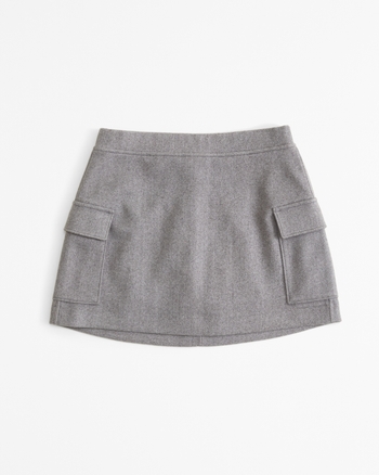 FREY  新品未使用D OUBLE POCKET SKIRT/gray FSKT-012: ZIPPER POCKET MAXI PENCIL SKIRT (HEATHER GREY