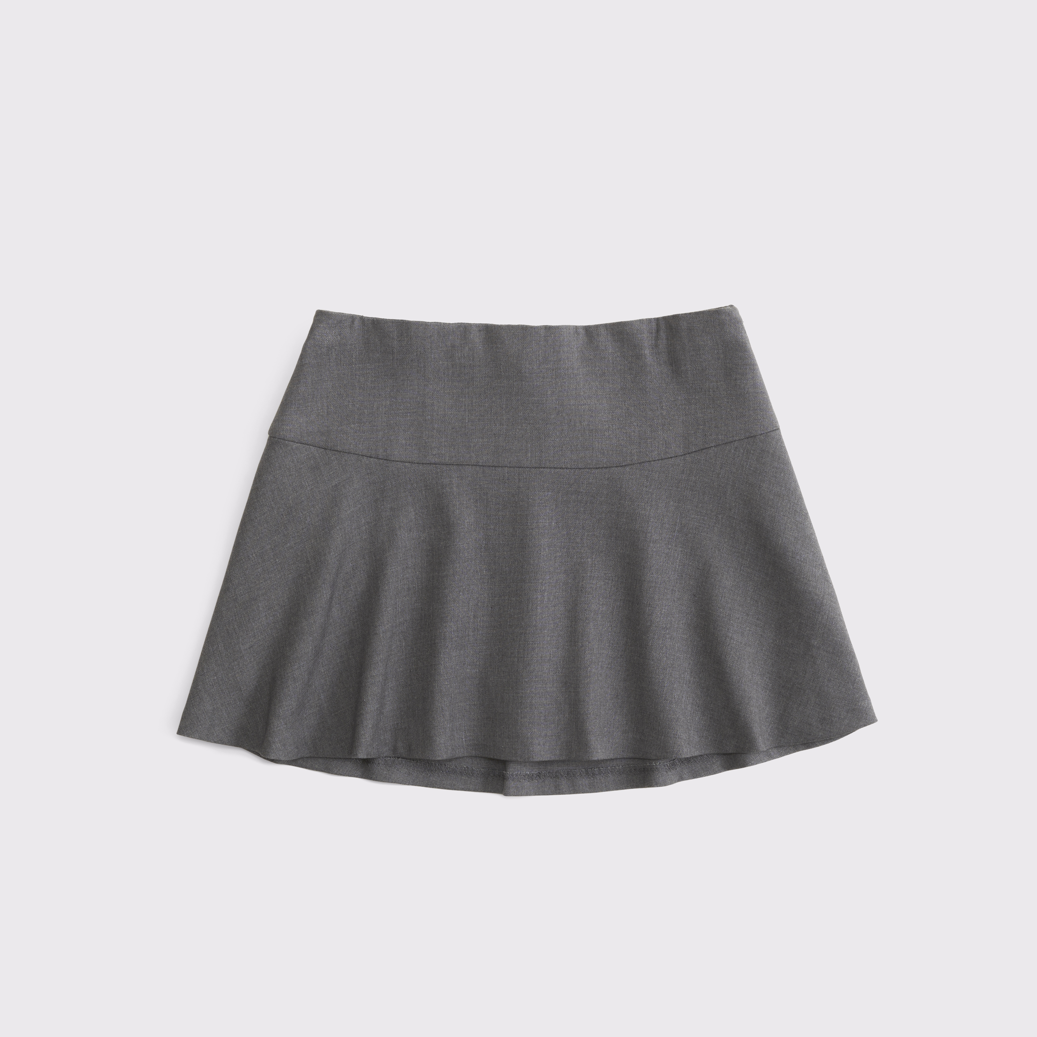 Женская юбка-шорты Abercrombie & Fitch High Rise Flirty Mini Skort, цвет: Тёмный серый — фото 1