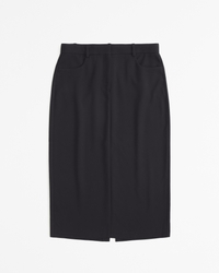 テーラードウエスト ミディスカート