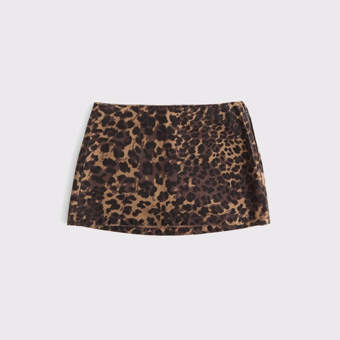 Женские юбки Abercrombie & Fitch Mid Rise Denim Mini Skort