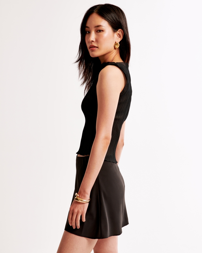 The A&F Scarlett Faux Silk Mini Skort