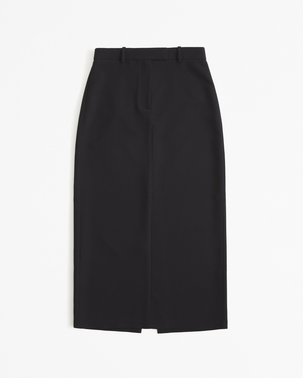 Tailored Maxi Skirt, Black
