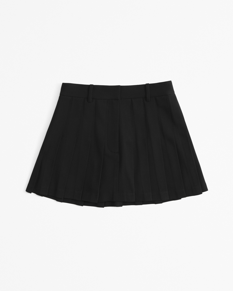 Black pleated mini skirt womens best sale