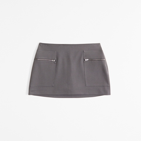 Женские юбки Abercrombie & Fitch Mid Rise Zip Mini Skort