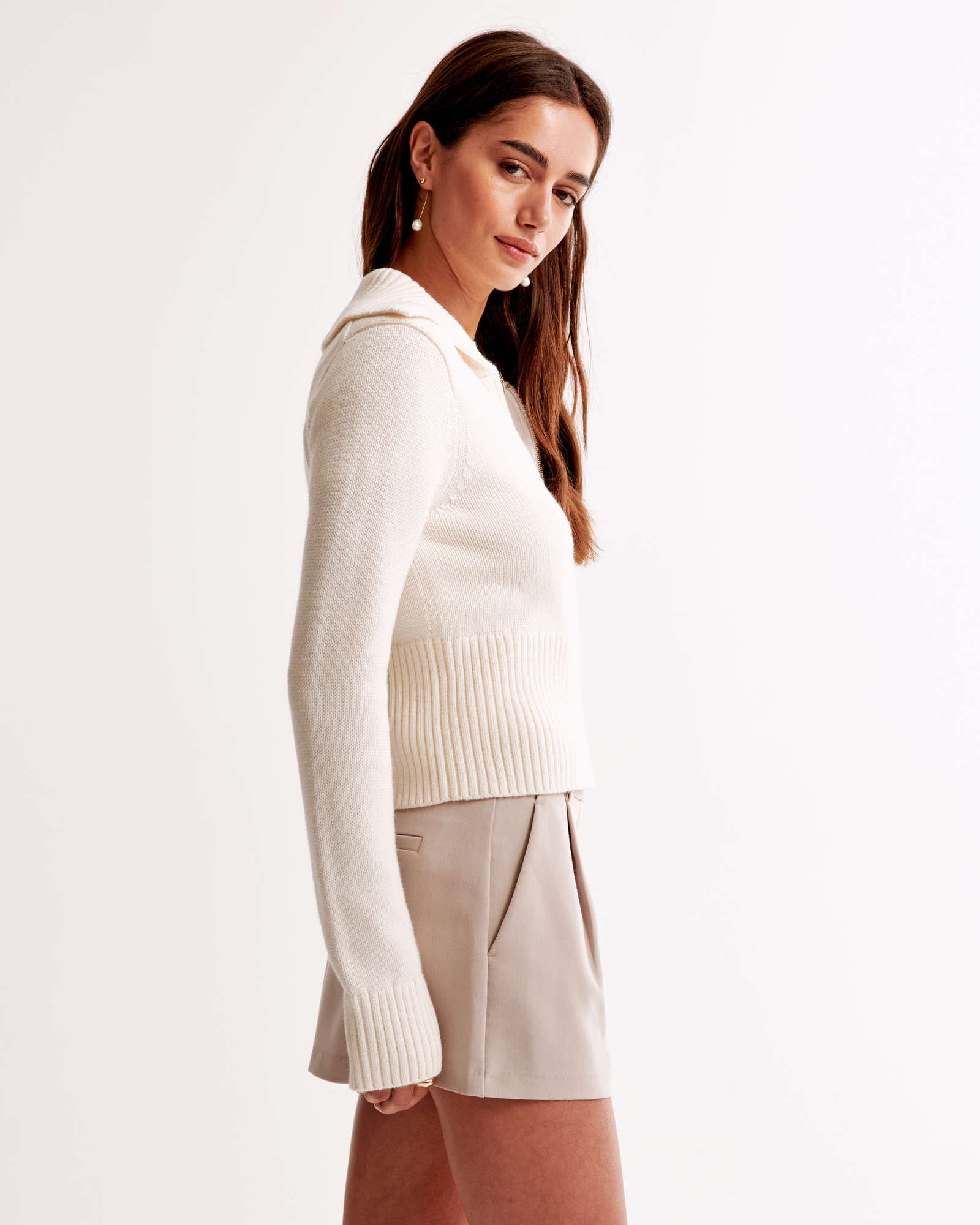 Mid Rise Pleated Mini Skort