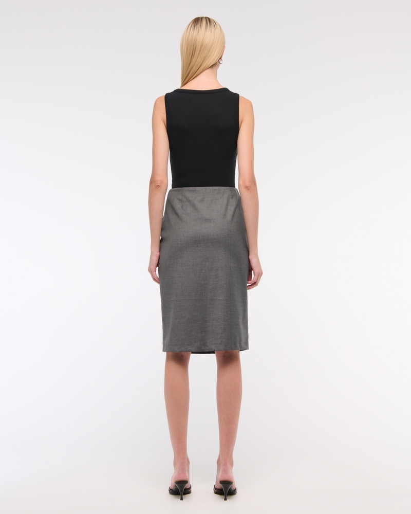 Women's Mid Rise Pencil Midi Skirt Women's Clearance