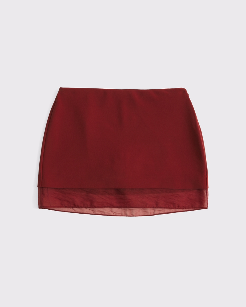 Women's Mid Rise Sheer Hem Mini Skort | Women's Clearance