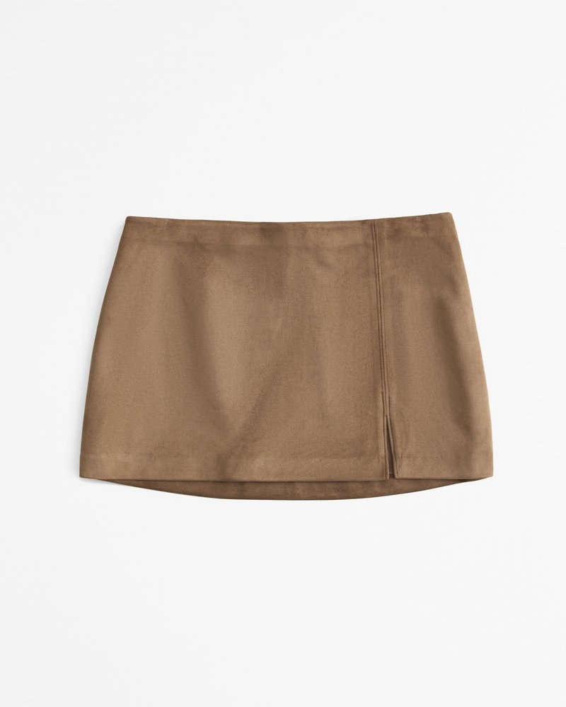 Lined suede mini skirt best sale