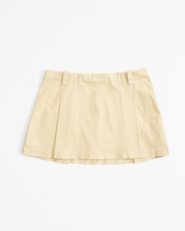 Mid Rise Pleated Mini Skort, Sunny Yellow view 1