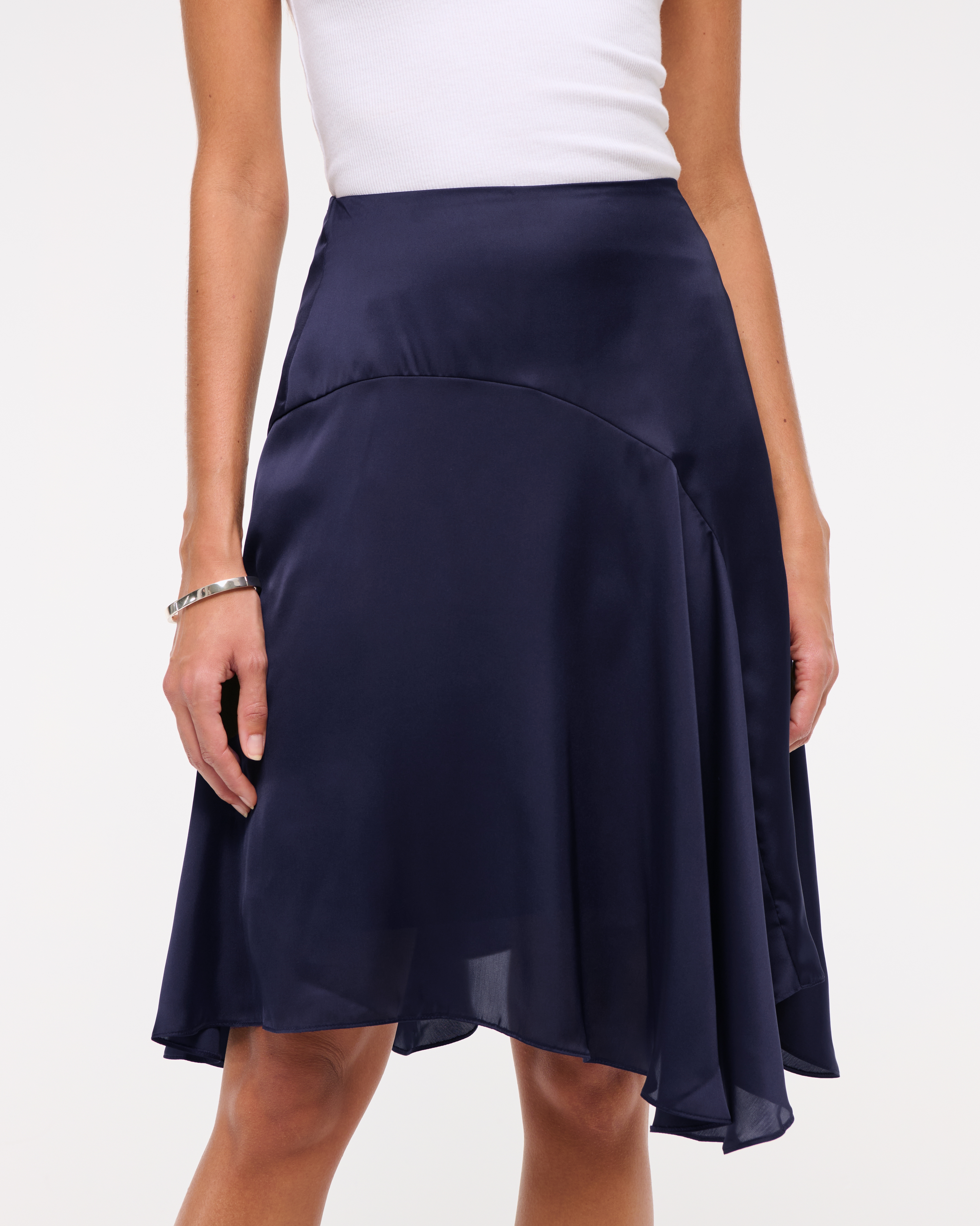 Женские юбки Abercrombie & Fitch Satin Midi Skirt — фото 3