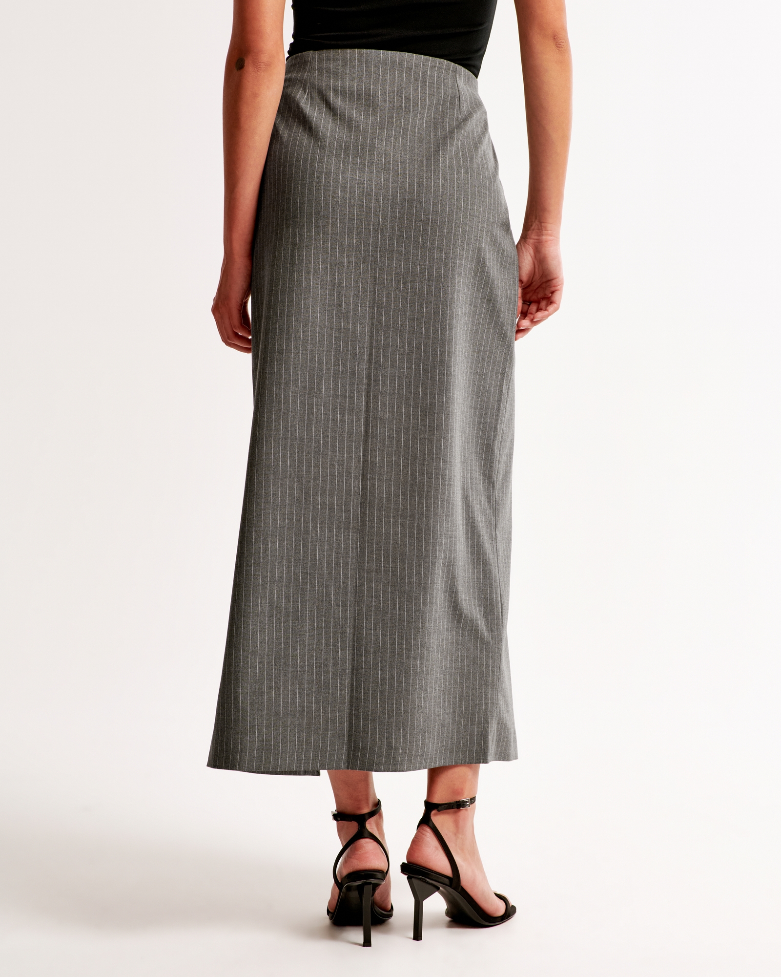 Mid Rise Pencil Maxi Skirt