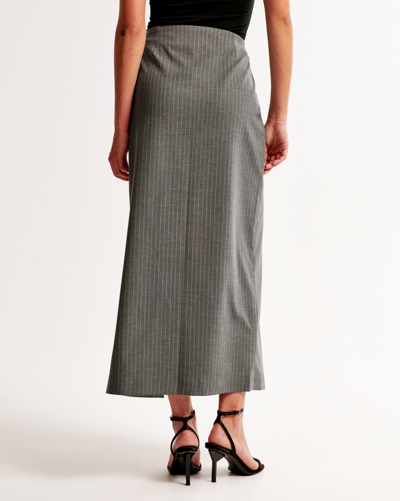 Mid Rise Pencil Maxi Skirt