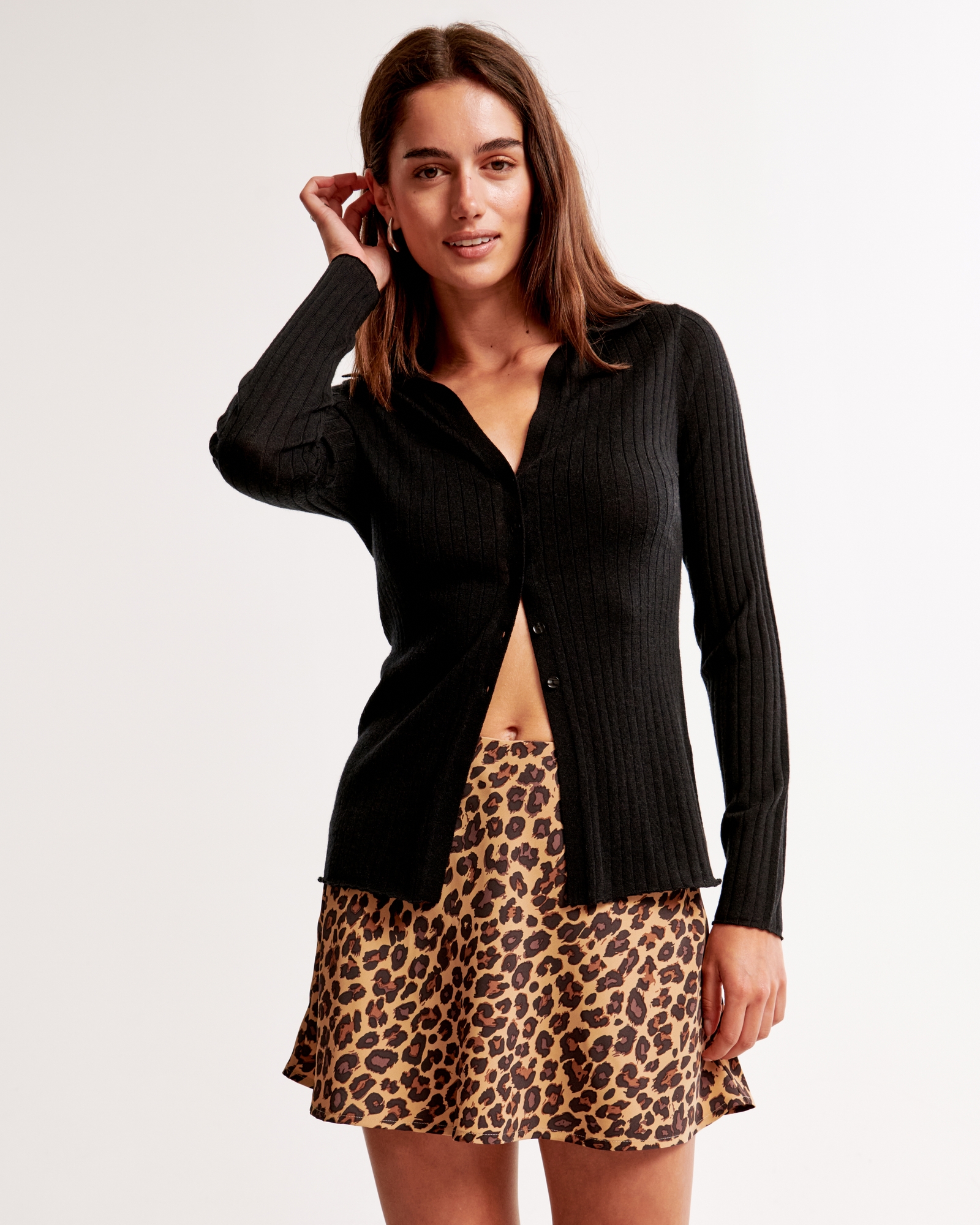 Mid Rise Pattern Mini Skort