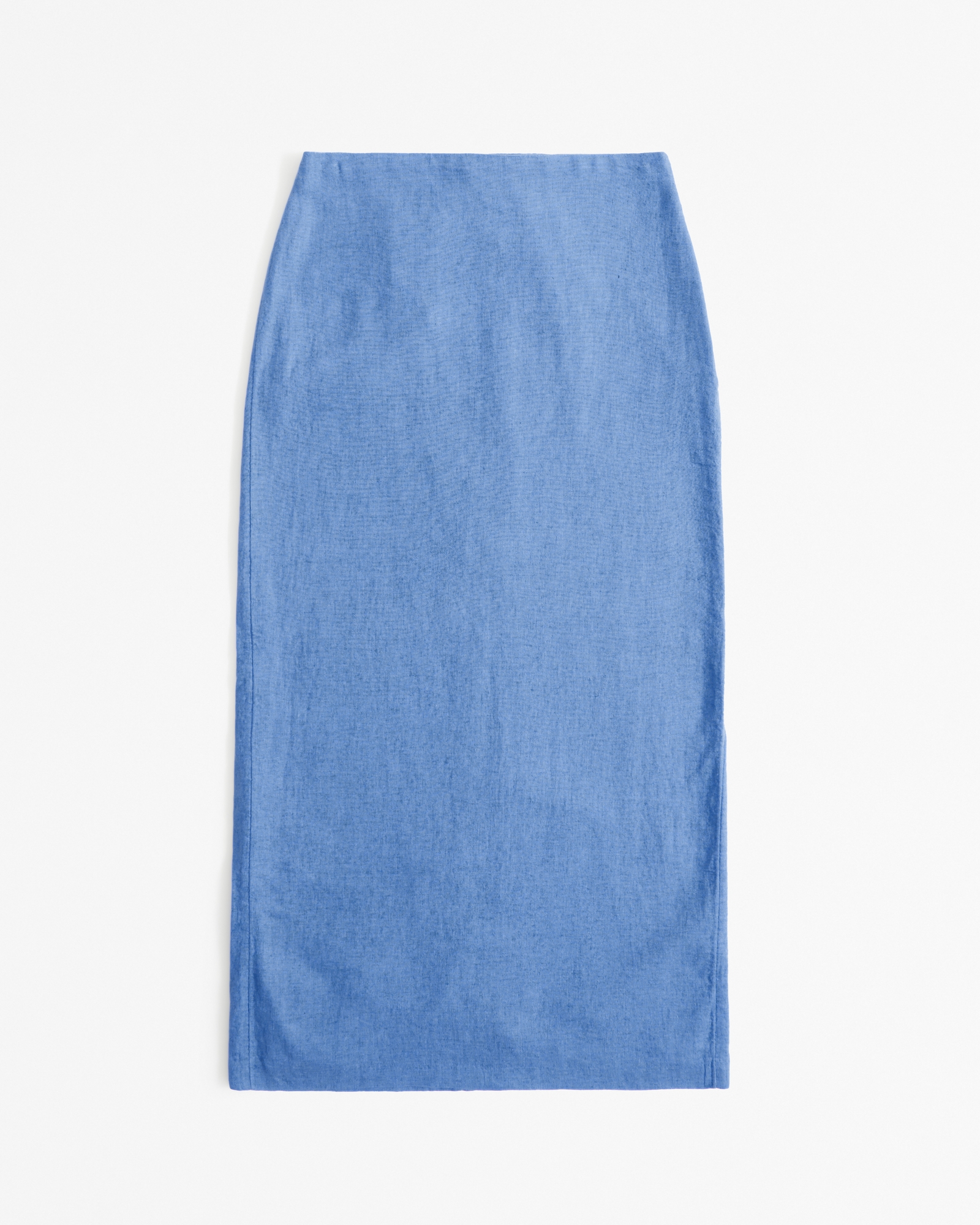 Linen-Blend Column Maxi Skirt