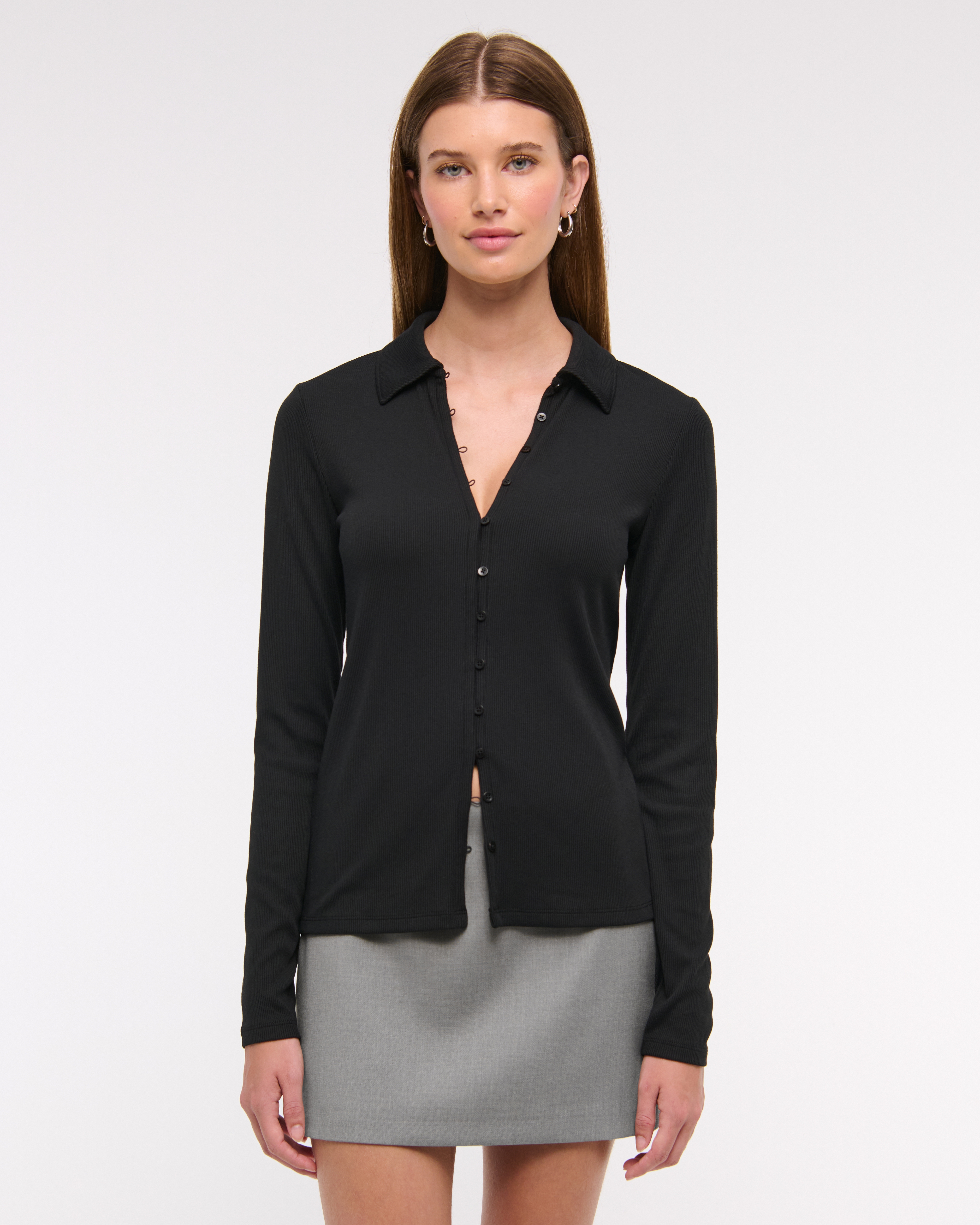 Abercrombie & Fitch The A&f Scarlett Mid Rise Mini Skort In Gray