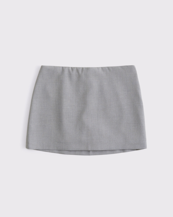 The A&F Scarlett Mid Rise Mini Skort, Gray view 1