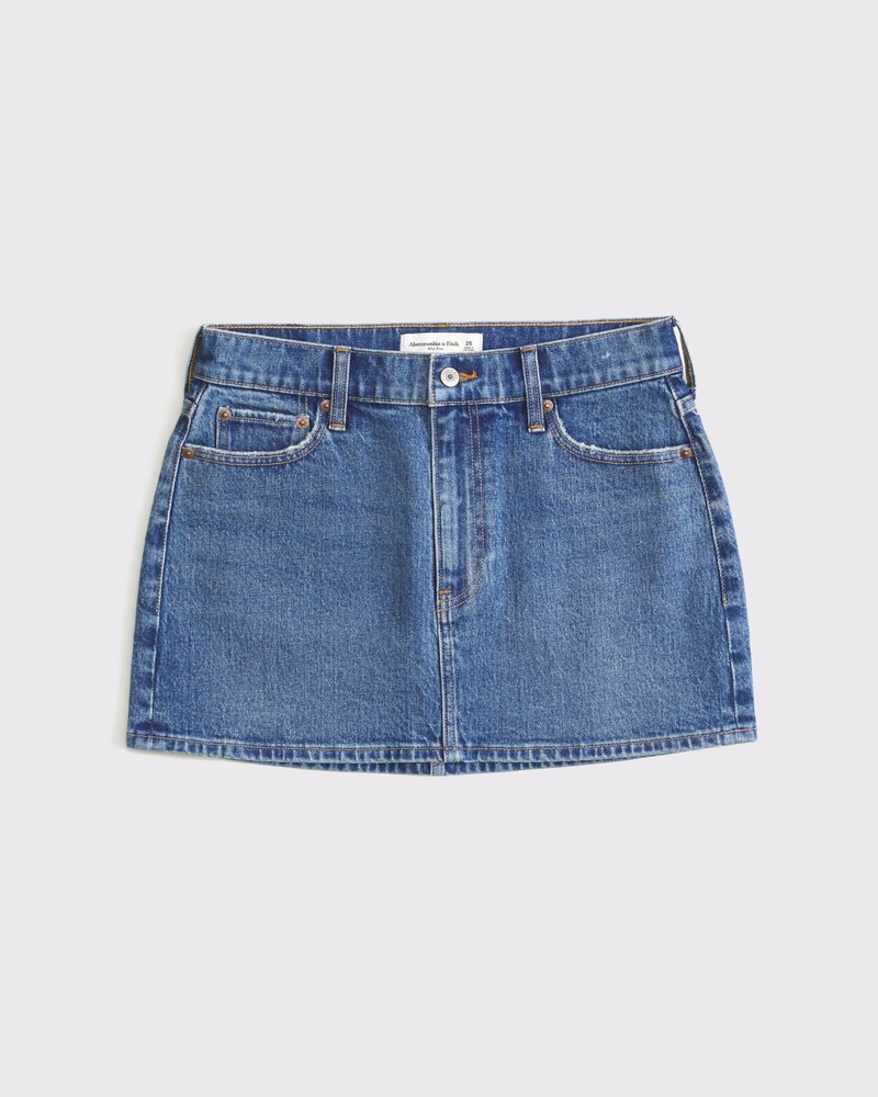 Curve Love Mid Rise Denim Mini Skirt