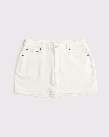 Curve Love Mid Rise Denim Mini Skirt