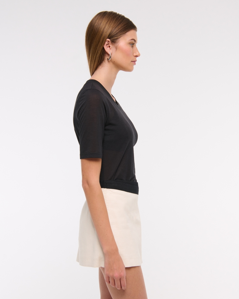 Mid Rise Wrap Mini Skort