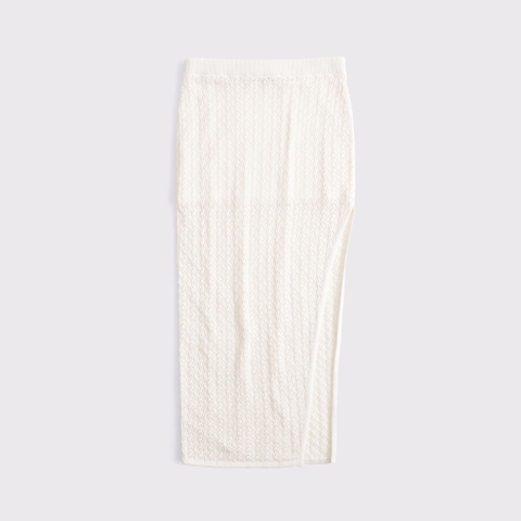 Женские юбки Abercrombie & Fitch Mid Rise Crochet-Style Maxi Skirt