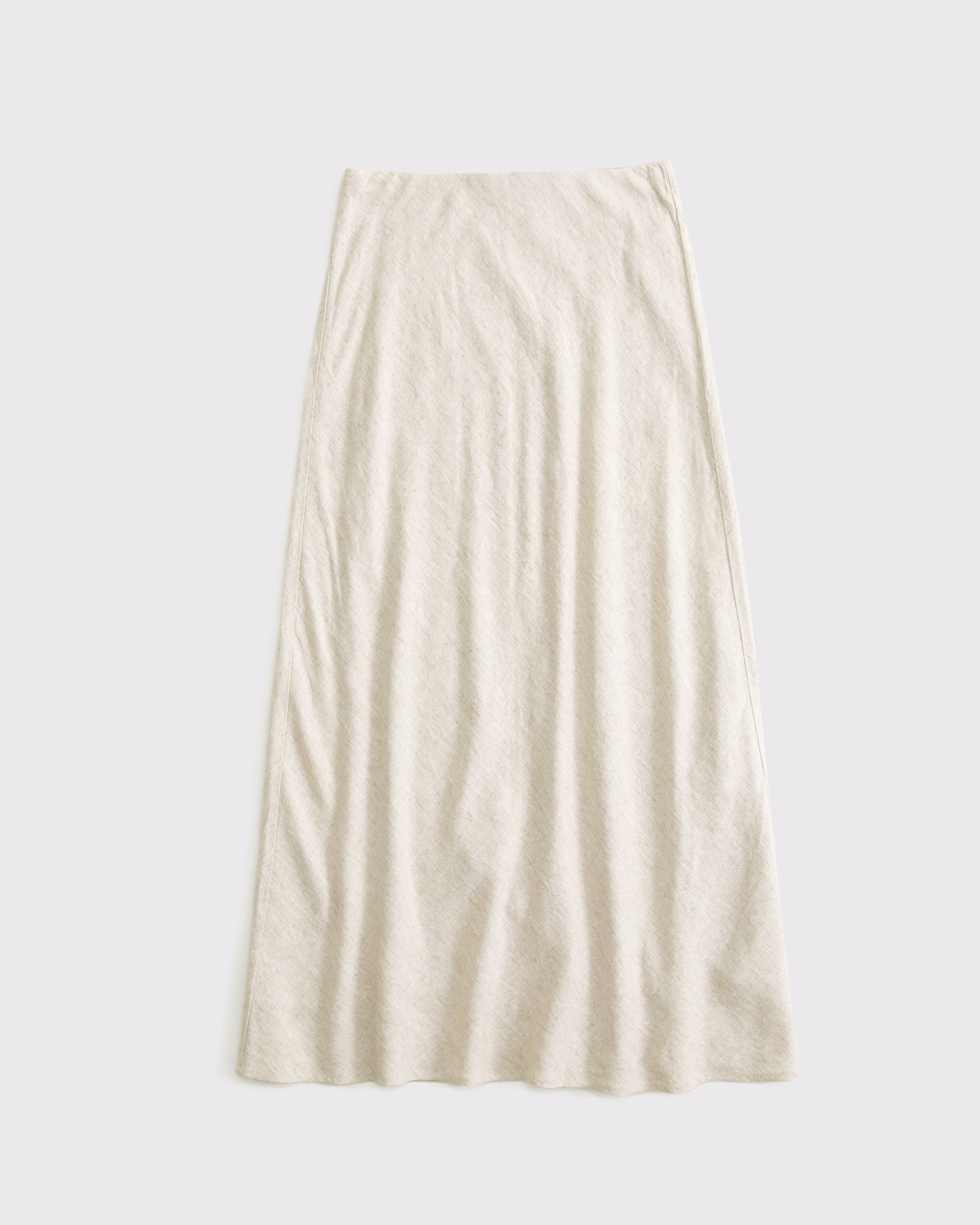 Mid Rise Linen-Blend Maxi Skirt