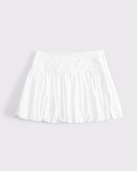 Drop-Waist Bubble Hem Mini Skort