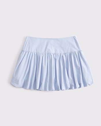 Drop-Waist Bubble Hem Mini Skort