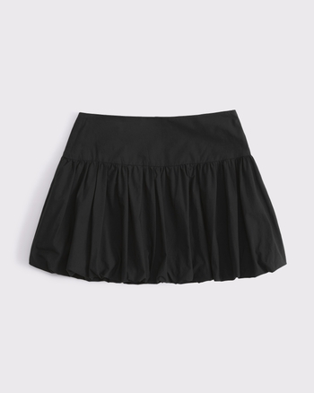 Drop-Waist Bubble Hem Mini Skort