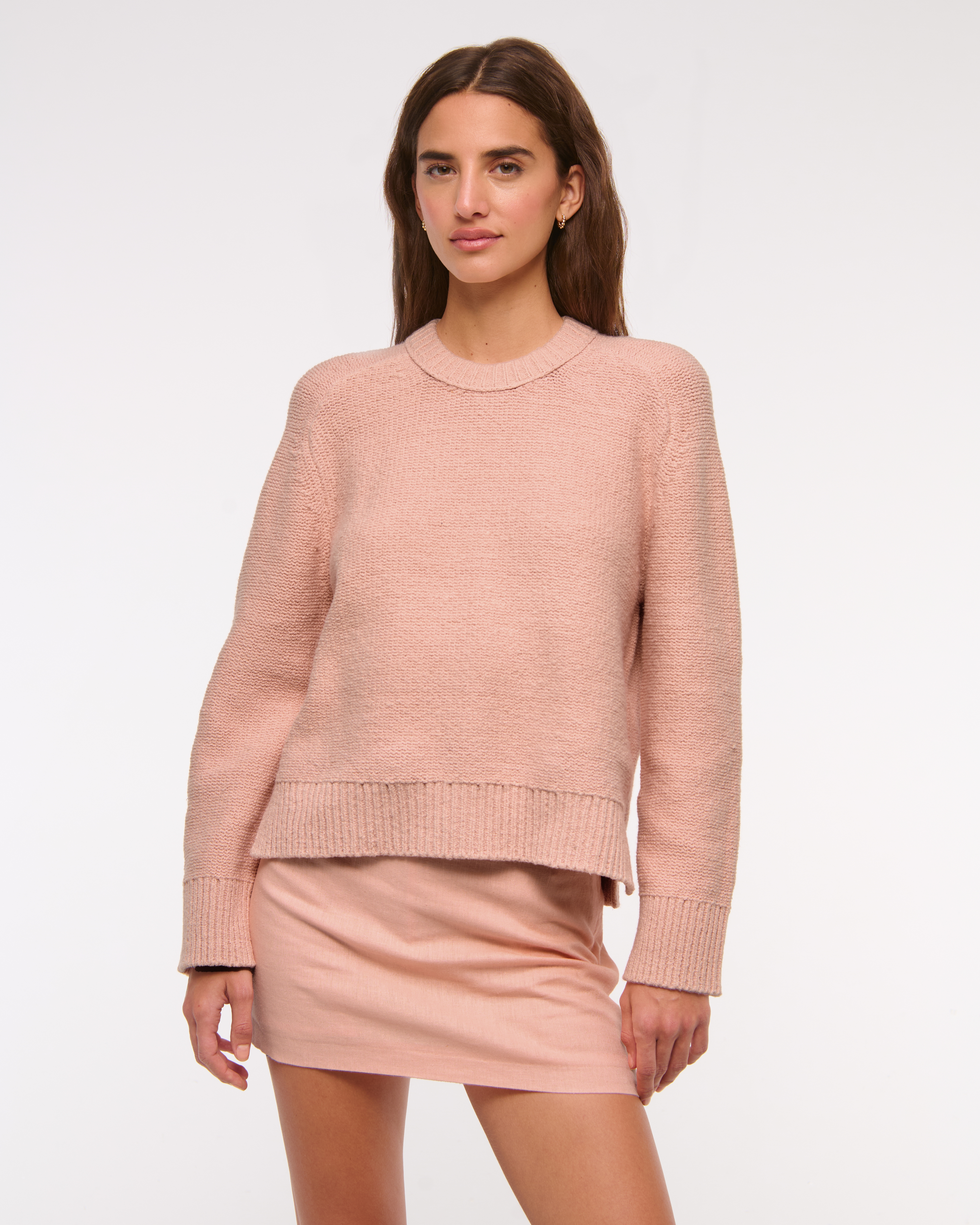 Abercrombie & Fitch The A&f Scarlett Mid Rise Linen-blend Mini Skort In Orange