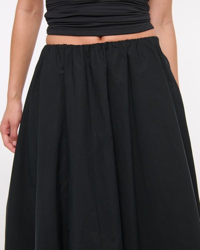 Midi circle linen summer skirt for women 5070
