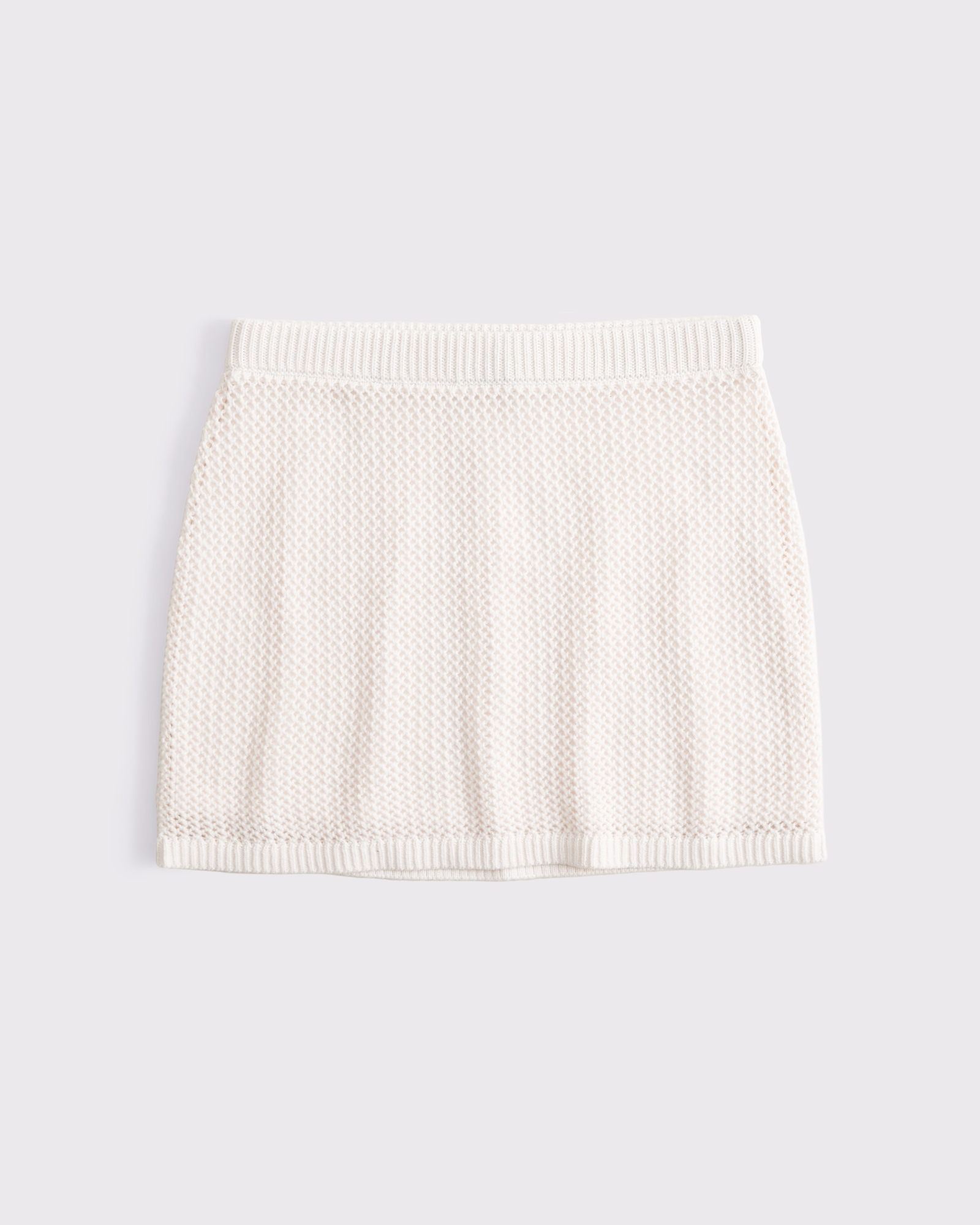 Mid Rise Crochet-Style Mini Skirt