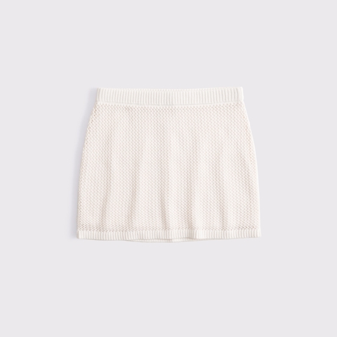 Женские юбки Abercrombie & Fitch Mid Rise Crochet-Style Mini Skirt