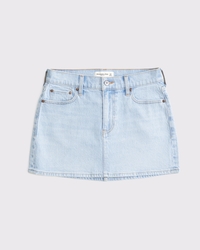 Mid Rise Denim Mini Skirt