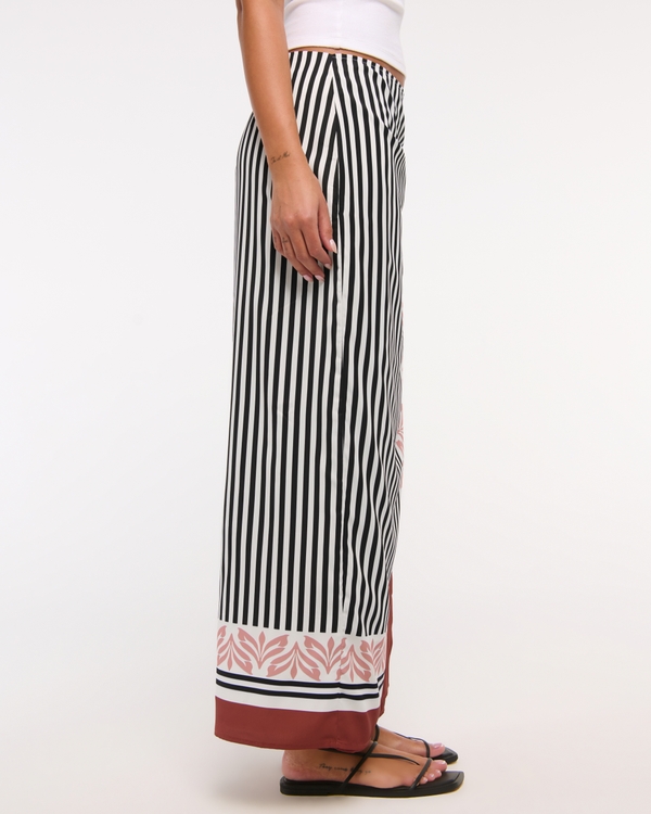 High Rise Scarf Style Wrap Maxi Skirt