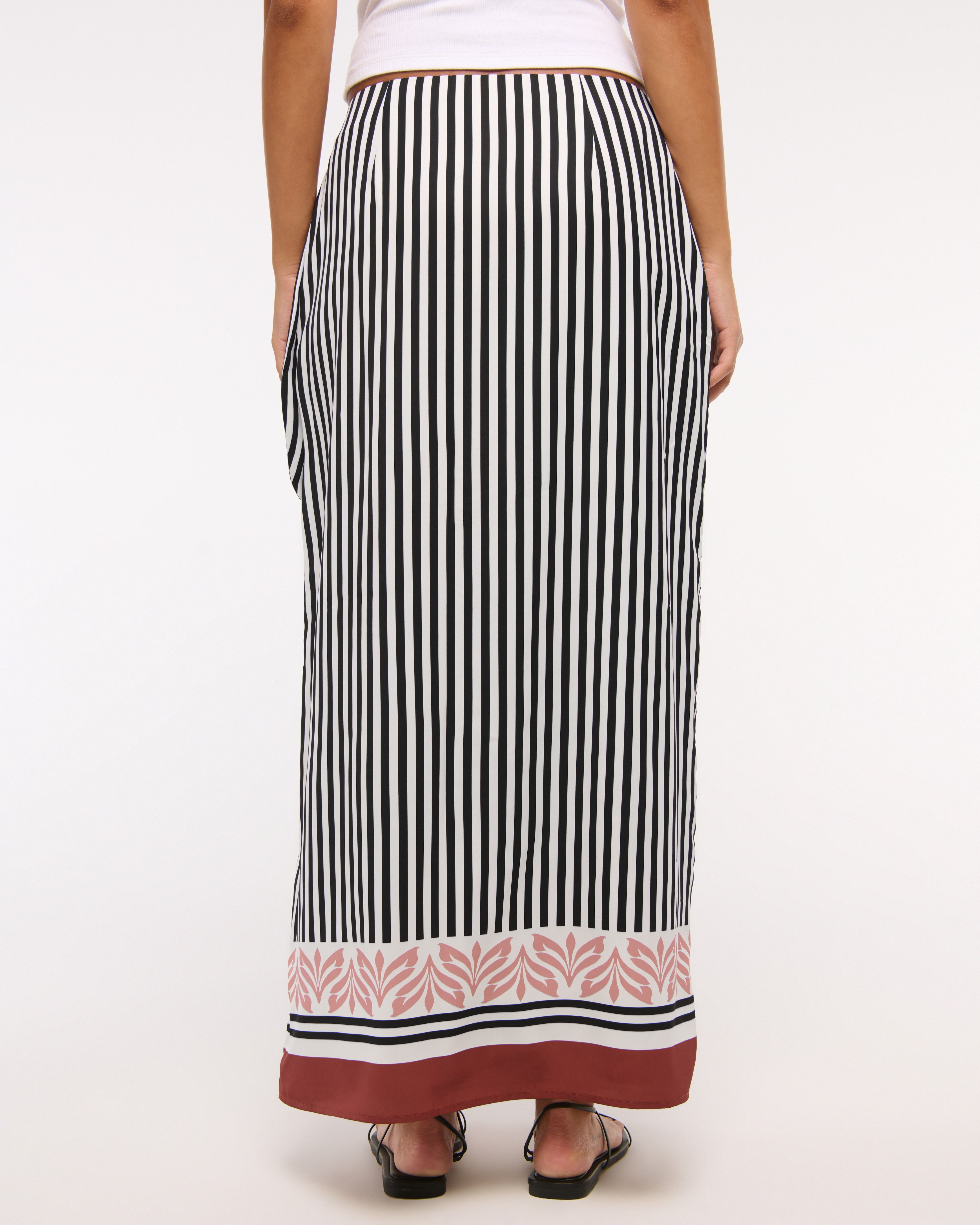 Abercrombie & Fitch High Rise Scarf Style Wrap Maxi Skirt