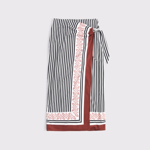 Женские юбки Abercrombie & Fitch High Rise Scarf Style Wrap Maxi Skirt