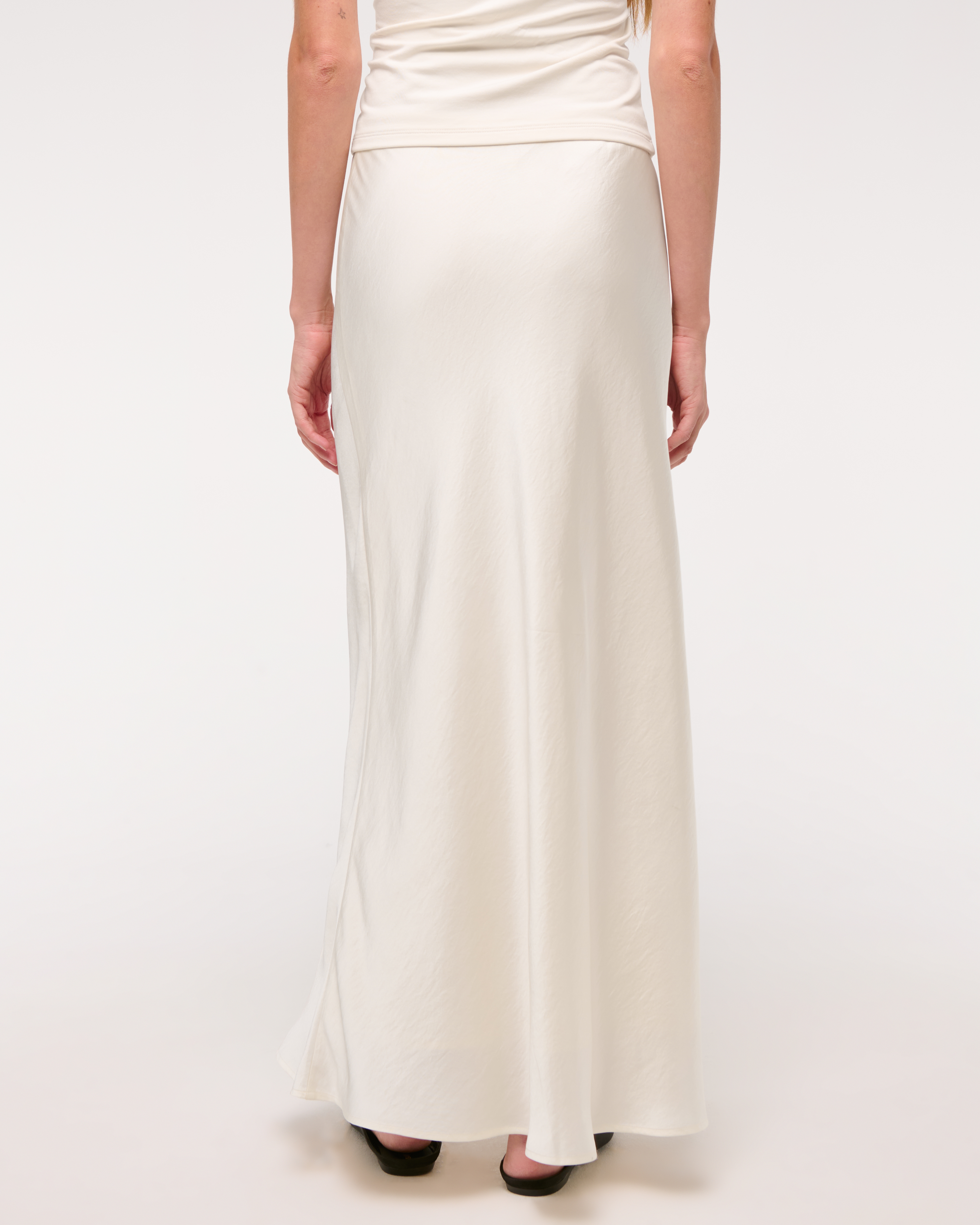 Women's Mid Rise Satin Maxi Skirt | Women's Clearance
