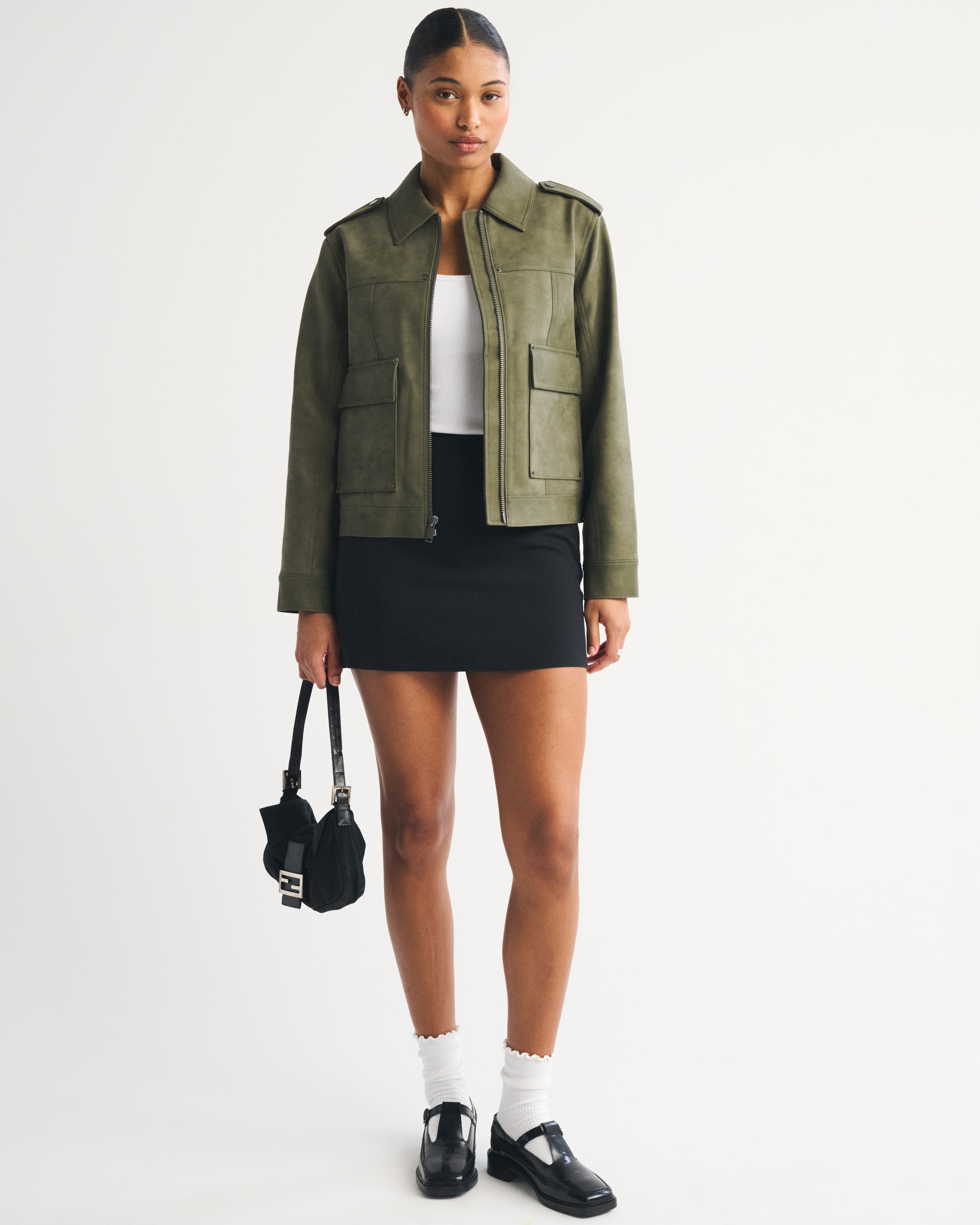 Женские юбки Abercrombie & Fitch The A&F Scarlett Curve Love Mini Skort — фото 3